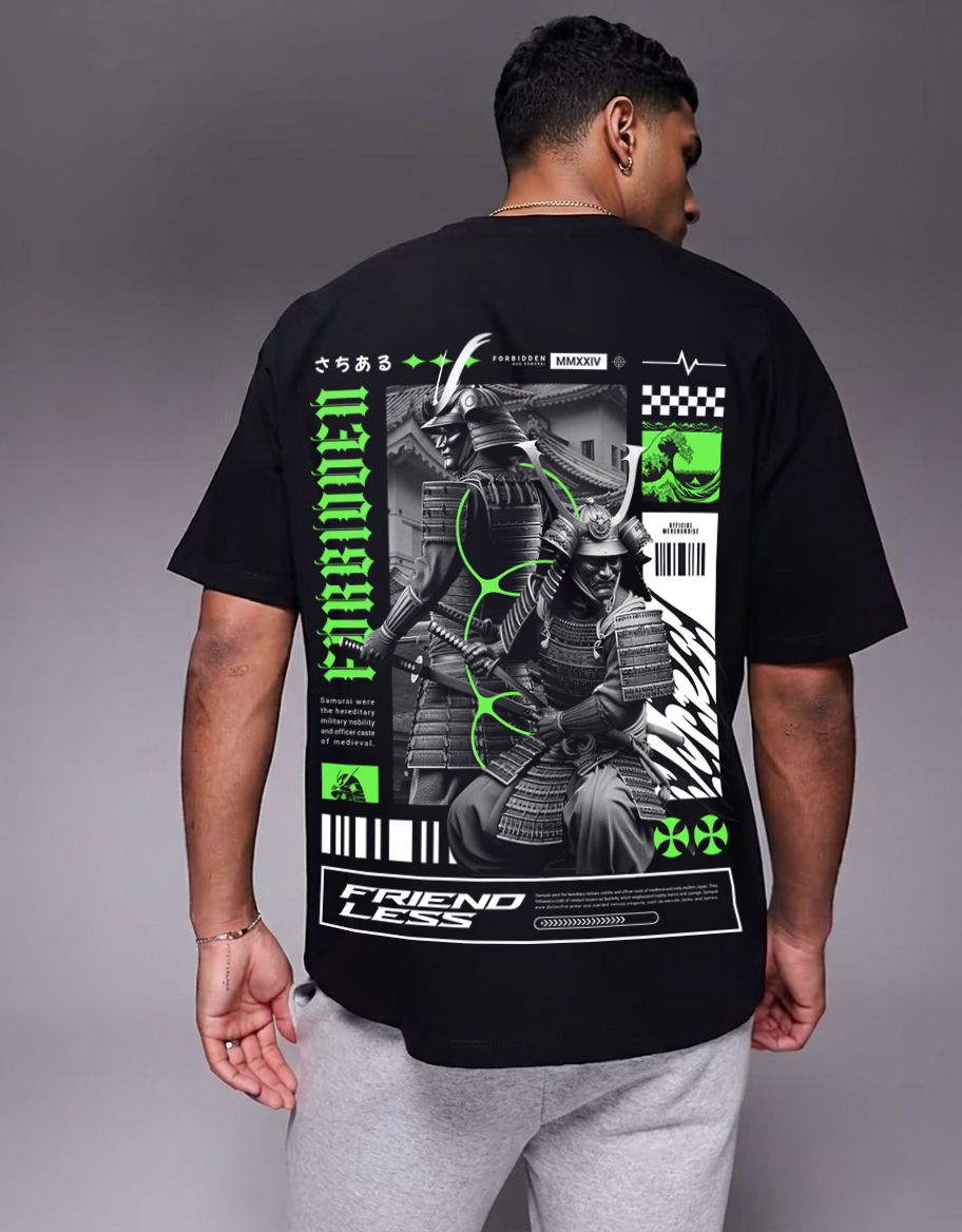 Neon Samurai Oversized T-shirt